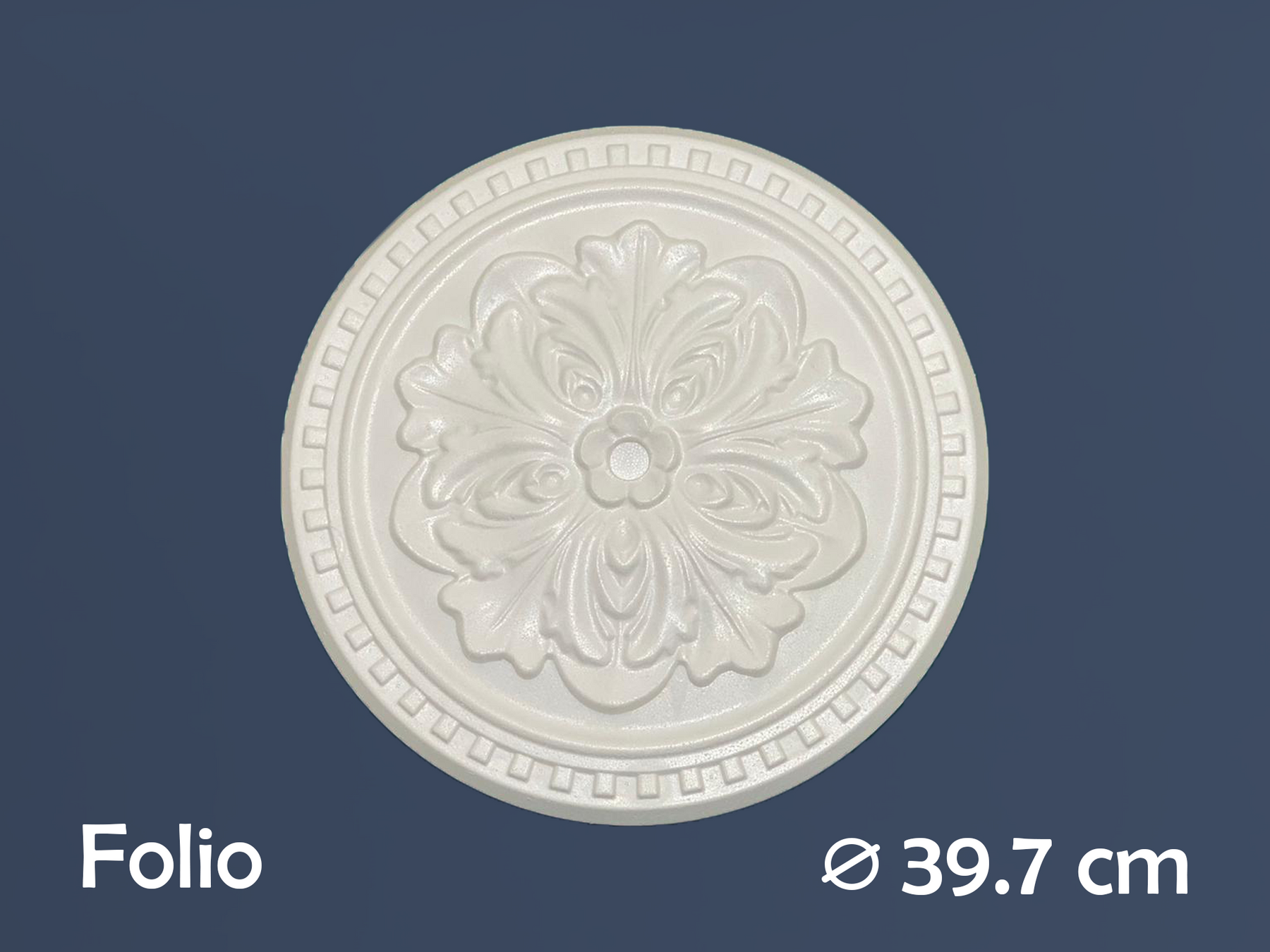 WOLDECOR Elegant Polystyrene Ceiling Rose, Decorative Ceiling Medallion Moulding, Lightweight Coving for Ceilings, Easy to Install Ceiling Decoration for Home & Living Room (40cm-50cm)