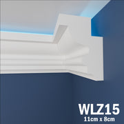 LED Coving for Ceilings Cornice XPS Extruded Polystyrene WLZ15