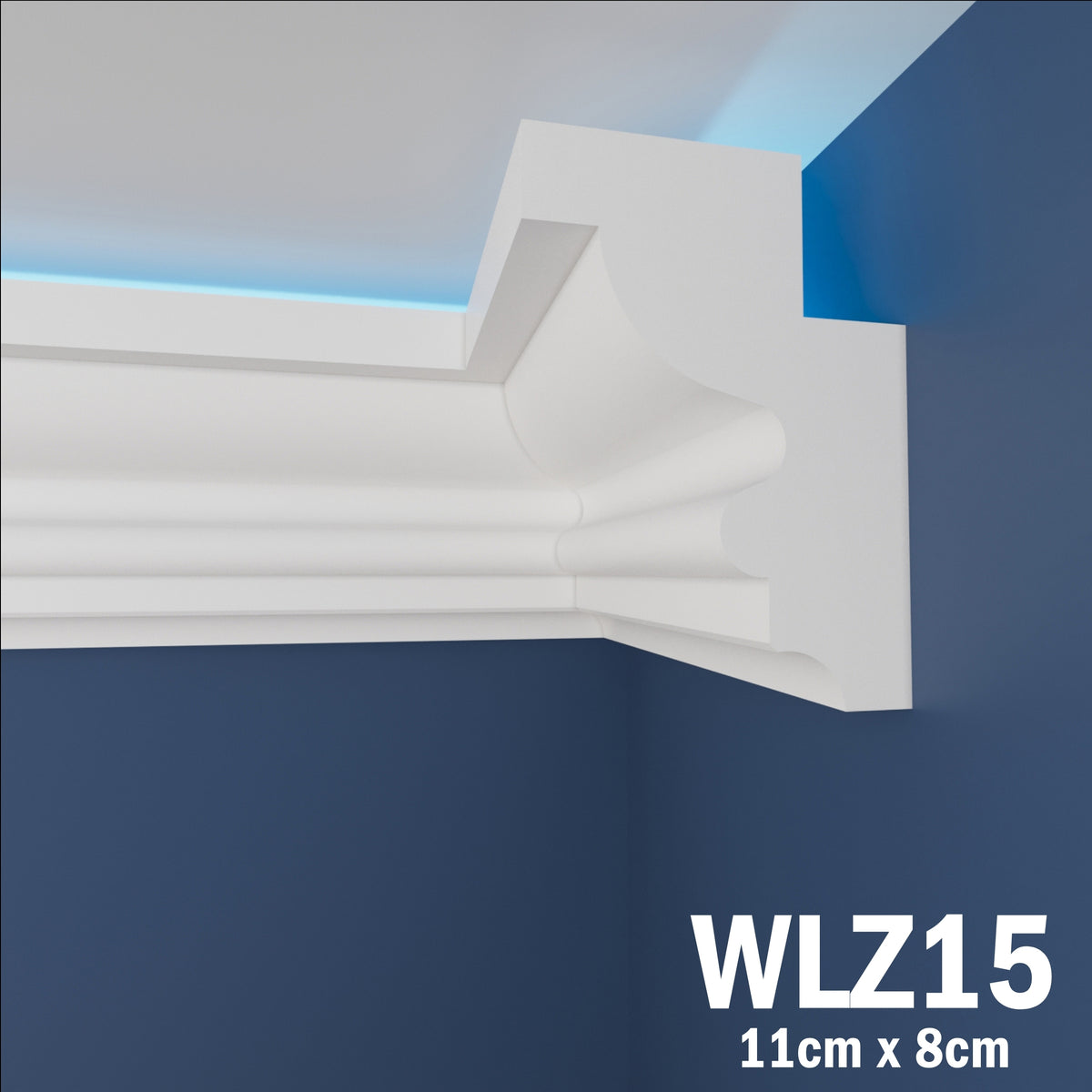 LED Coving for Ceilings Cornice XPS Extruded Polystyrene WLZ15
