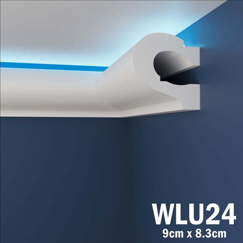 LED Coving for Ceilings Cornice XPS Extruded Polystyrene WLU24