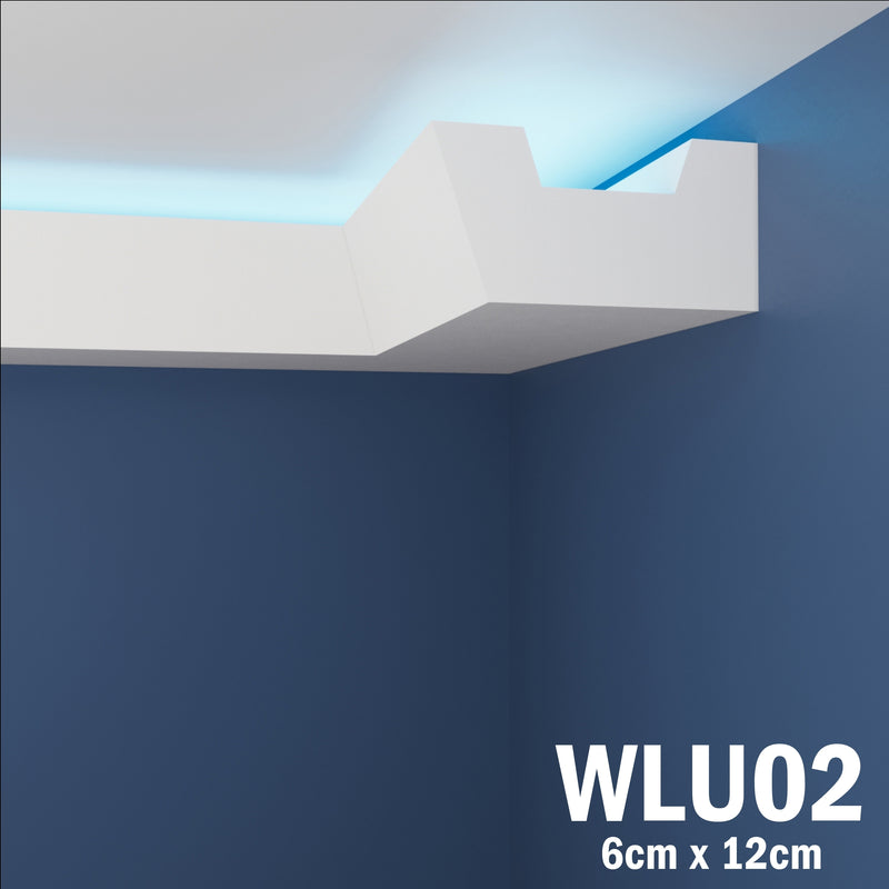 LED Coving for Ceilings Cornice XPS Extruded Polystyrene WLU02