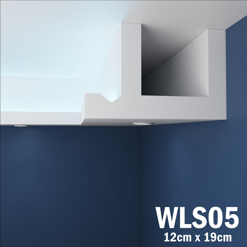 LED Coving for Ceilings Cornice XPS Extruded Polystyrene WLS05