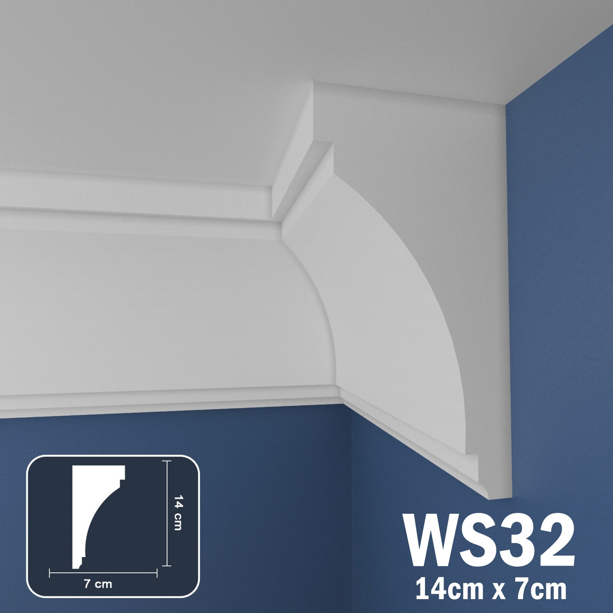 Coving for Ceilings Cornice XPS Extruded Polystyrene WS32