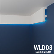 LED Coving for Ceilings Cornice XPS Extruded Polystyrene WLD03