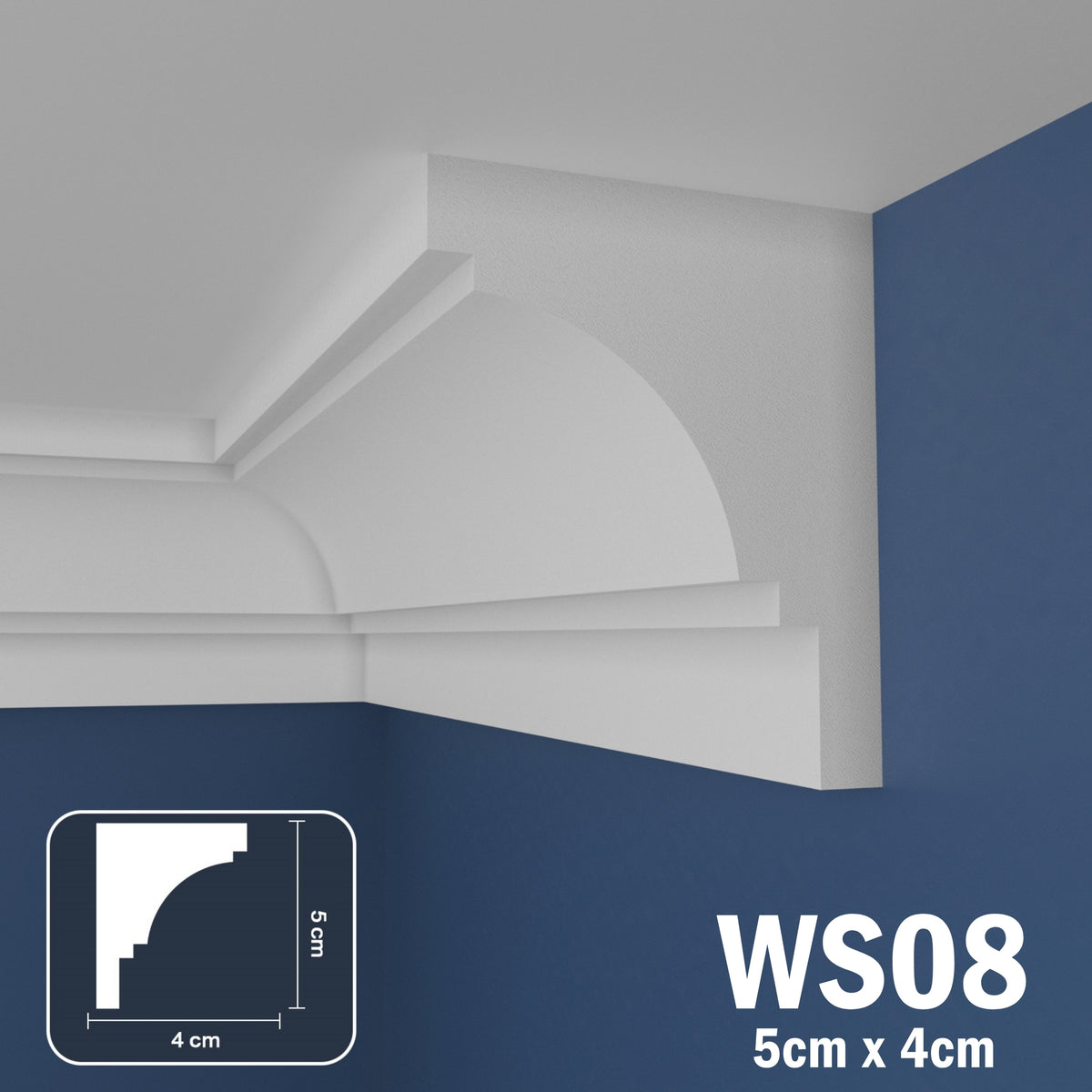 Coving for Ceilings Cornice XPS Extruded Polystyrene WS08