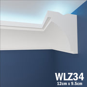 LED Coving for Ceilings Cornice XPS Extruded Polystyrene WLZ34