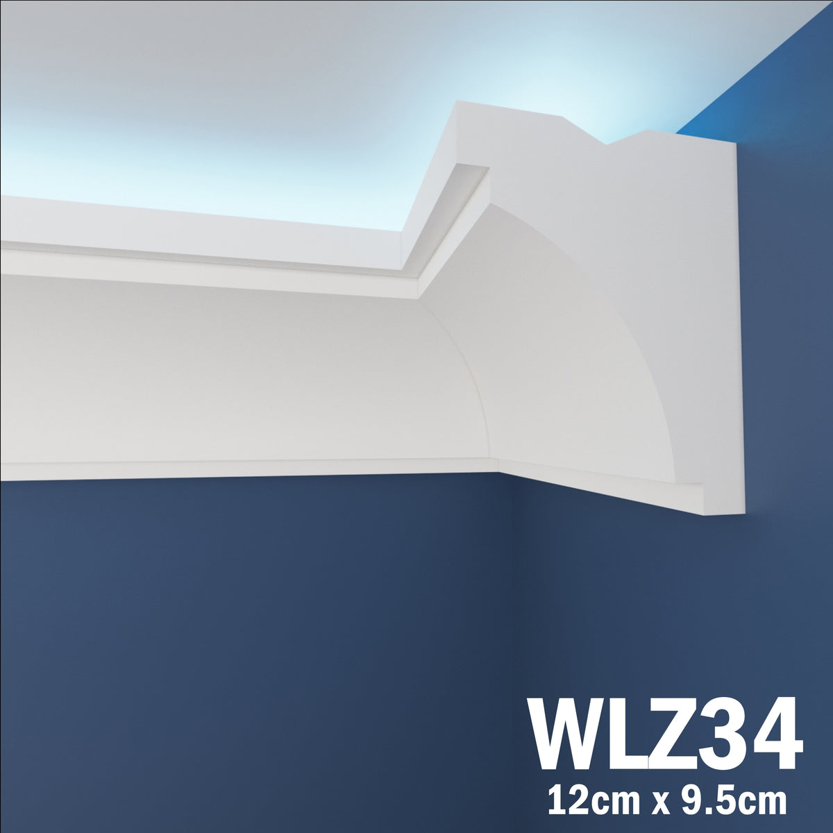 LED Coving for Ceilings Cornice XPS Extruded Polystyrene WLZ34