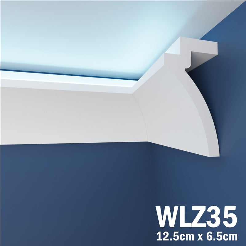 LED Coving for Ceilings Cornice XPS Extruded Polystyrene WLZ35