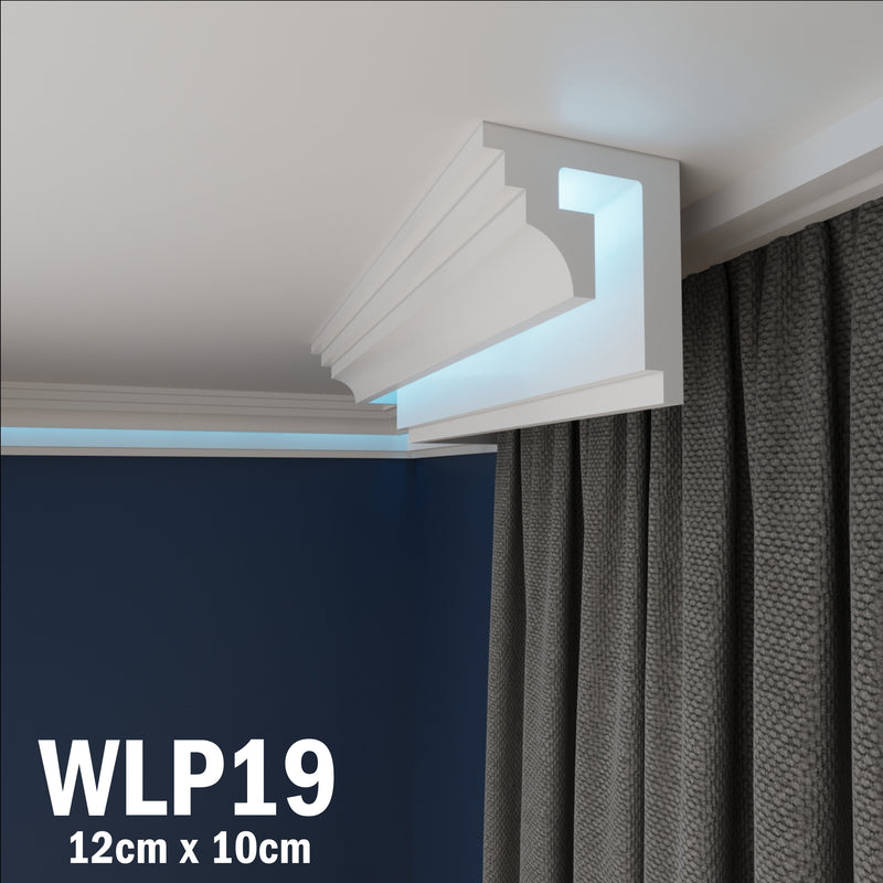 LED Coving for Ceilings Cornice XPS Extruded Polystyrene WLP19