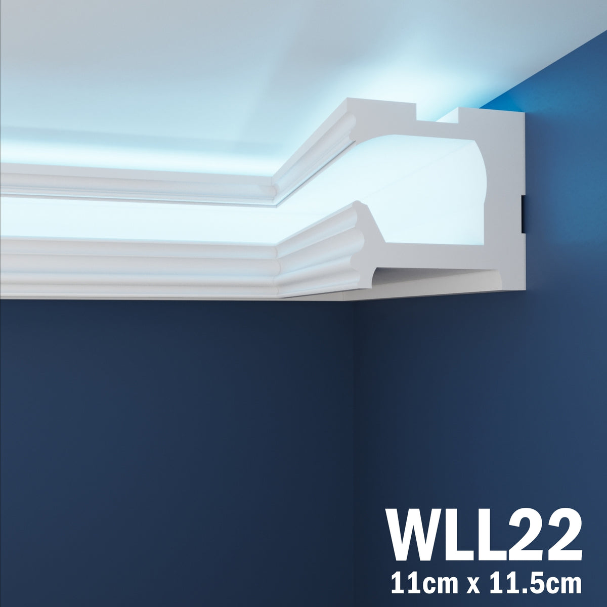 LED Coving for Ceilings Cornice XPS Extruded Polystyrene WLL22