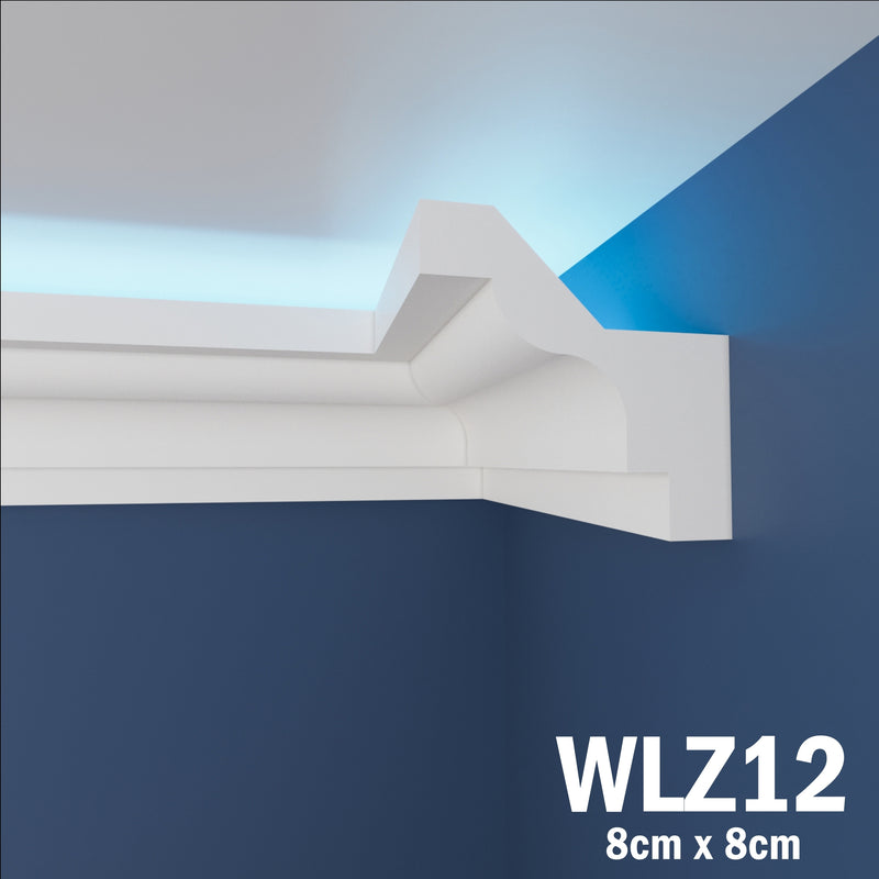LED Coving for Ceilings Cornice XPS Extruded Polystyrene WLZ12