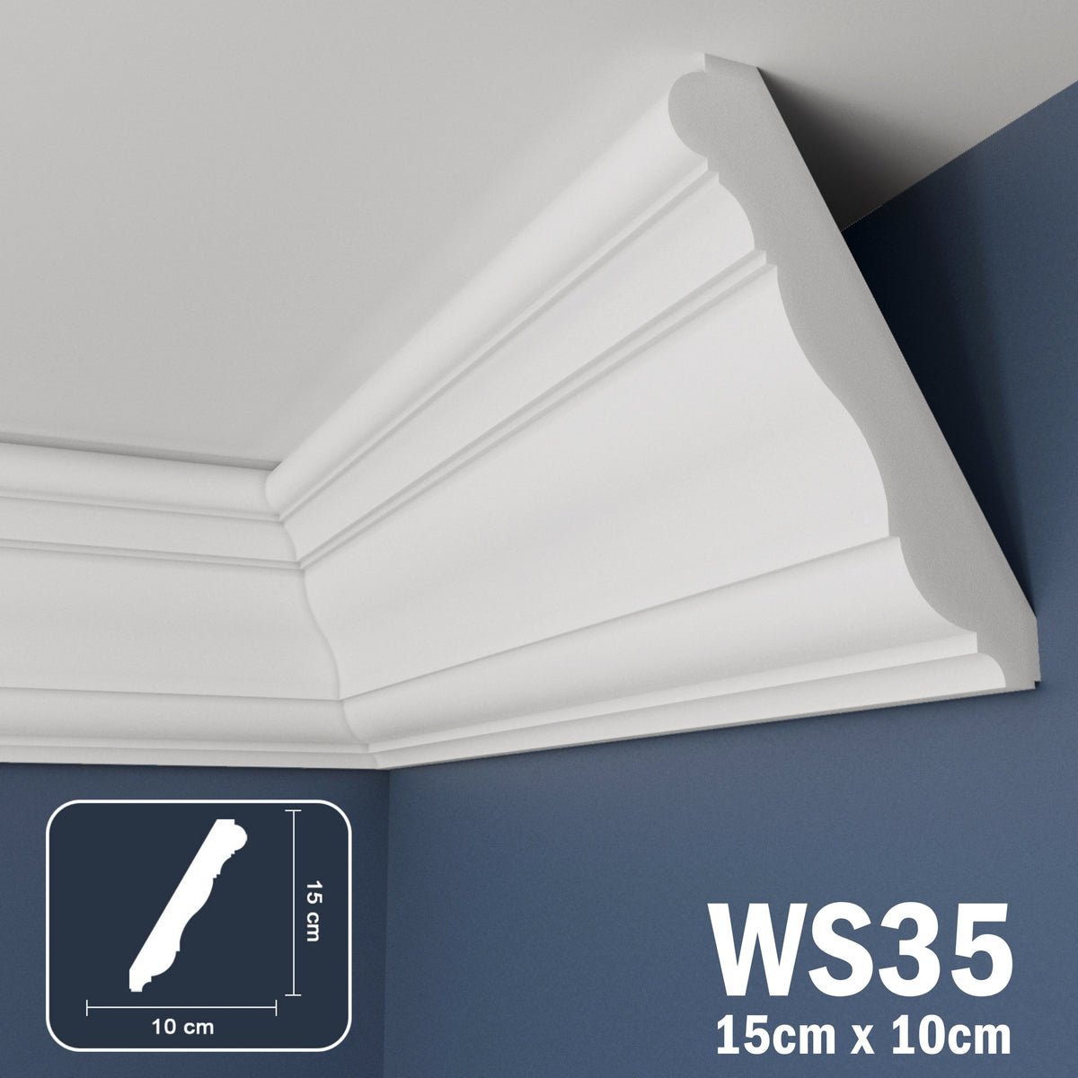 Coving for Ceilings Cornice XPS Extruded Polystyrene WS35