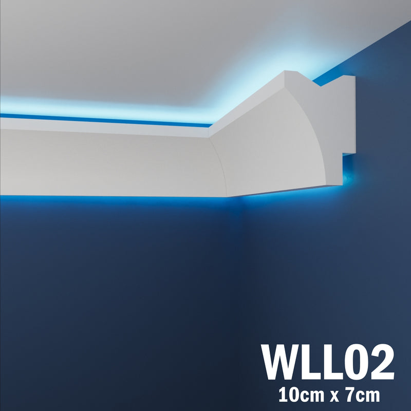LED Coving for Ceilings Cornice XPS Extruded Polystyrene WLL02