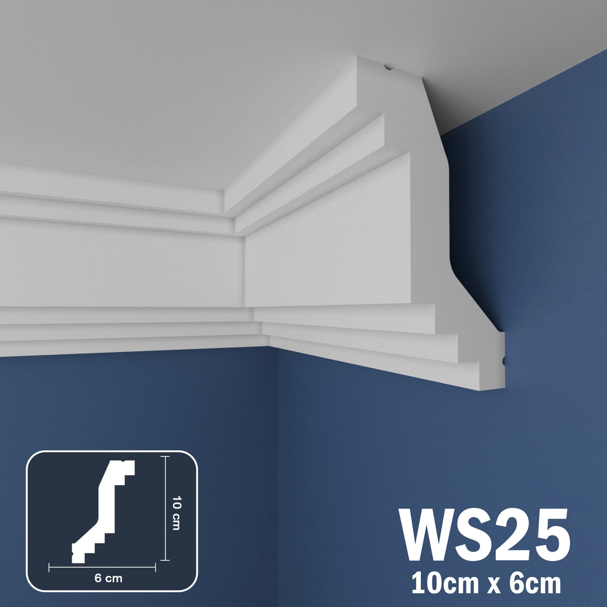 Coving for Ceilings Cornice XPS Extruded Polystyrene WS25