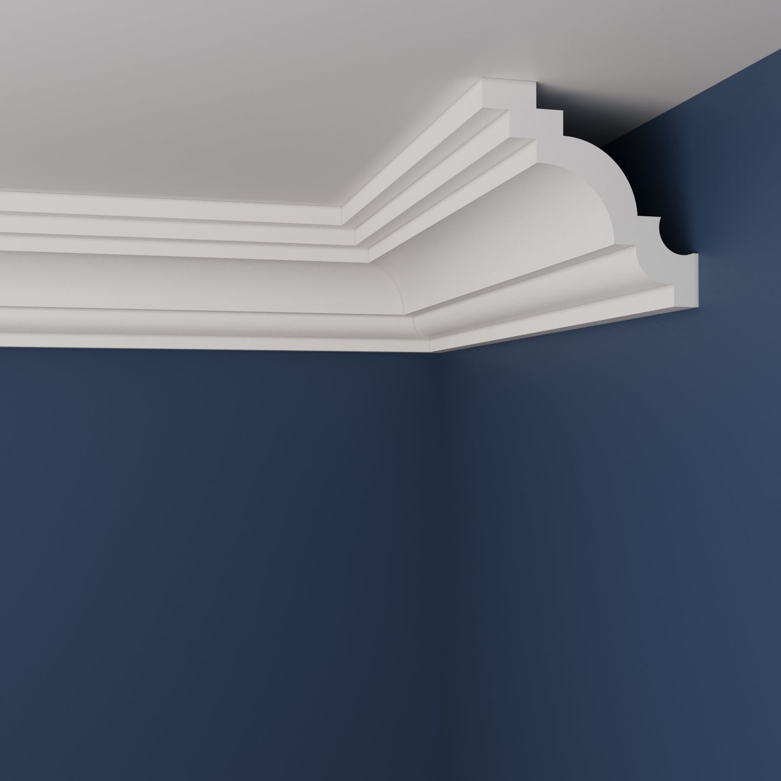 WM01 Series XPS Cornice Coving – Decorative Coving Moulding for Ceilings, Lightweight Paintable Ceiling Coving Trim, Easy DIY Installation, Durable and Moisture Resistant