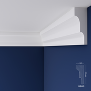 Extruded Polystyrene Coving for Ceilings, Cornice 4x11cm GBW09