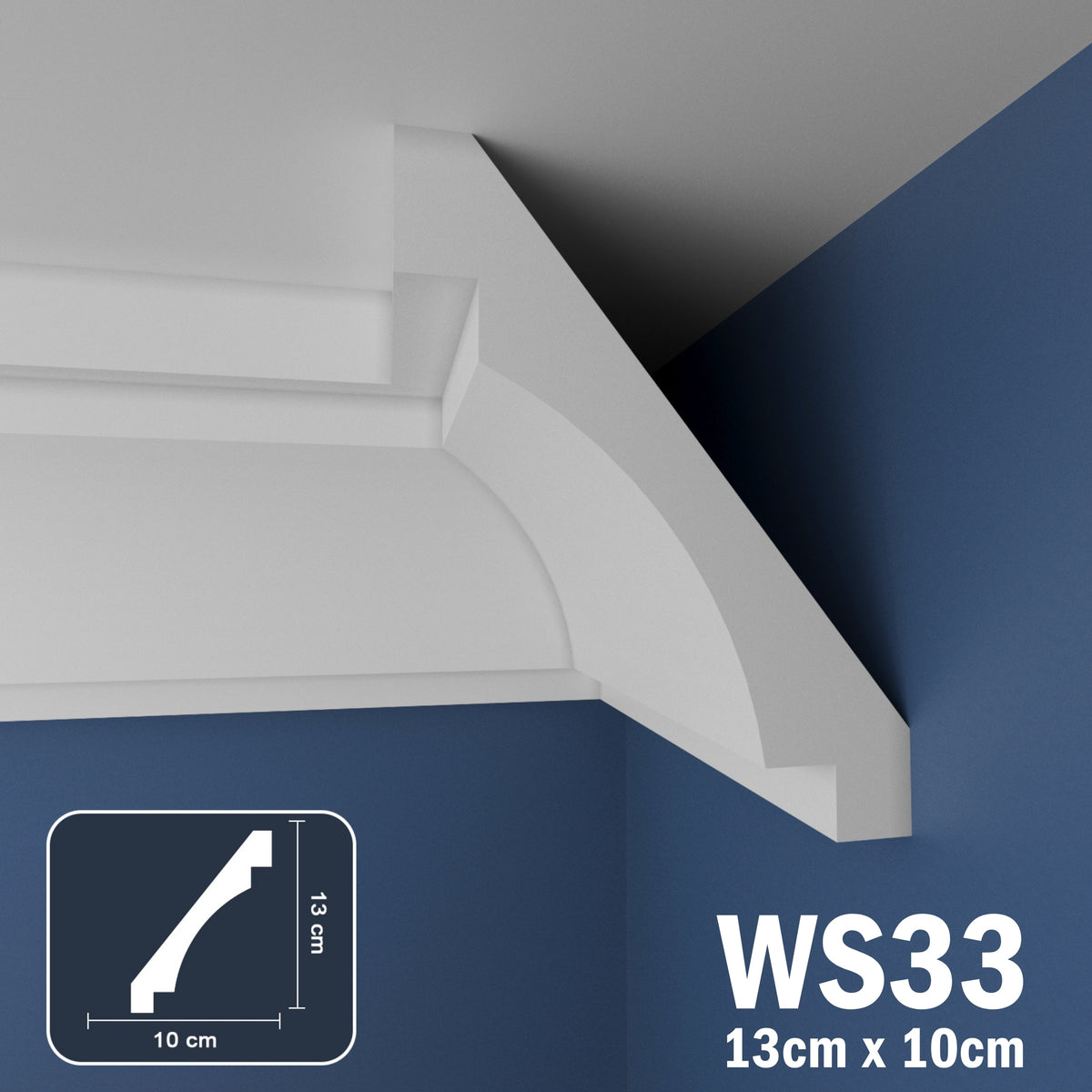 Coving for Ceilings Cornice XPS Extruded Polystyrene WS33