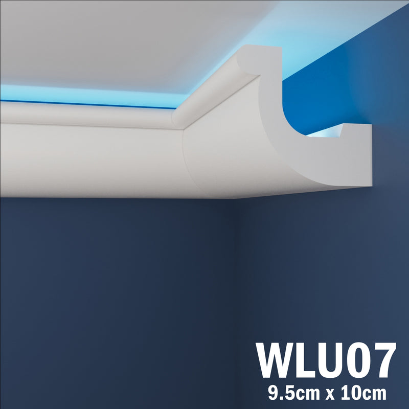 LED Coving for Ceilings Cornice XPS Extruded Polystyrene WLU07