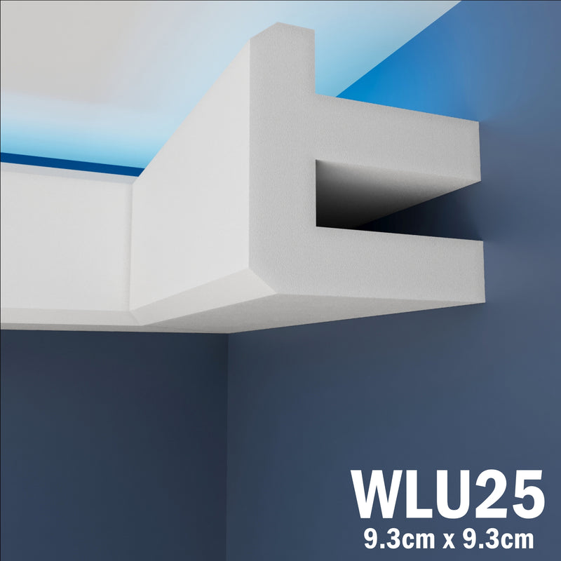 LED Coving for Ceilings Cornice XPS Extruded Polystyrene WLU25