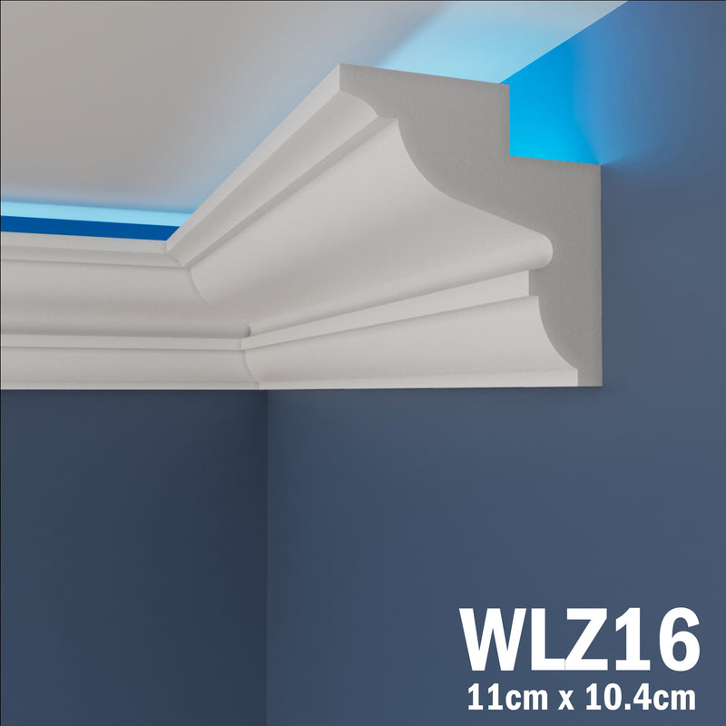LED Coving for Ceilings Cornice XPS Extruded Polystyrene WLZ16