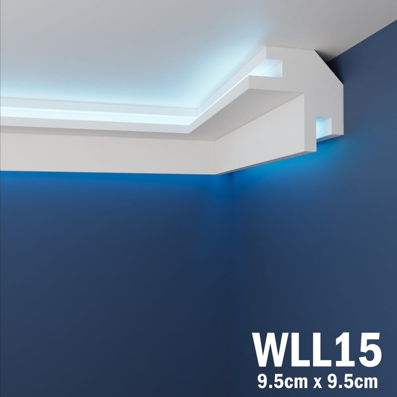LED Coving for Ceilings Cornice XPS Extruded Polystyrene WLL15