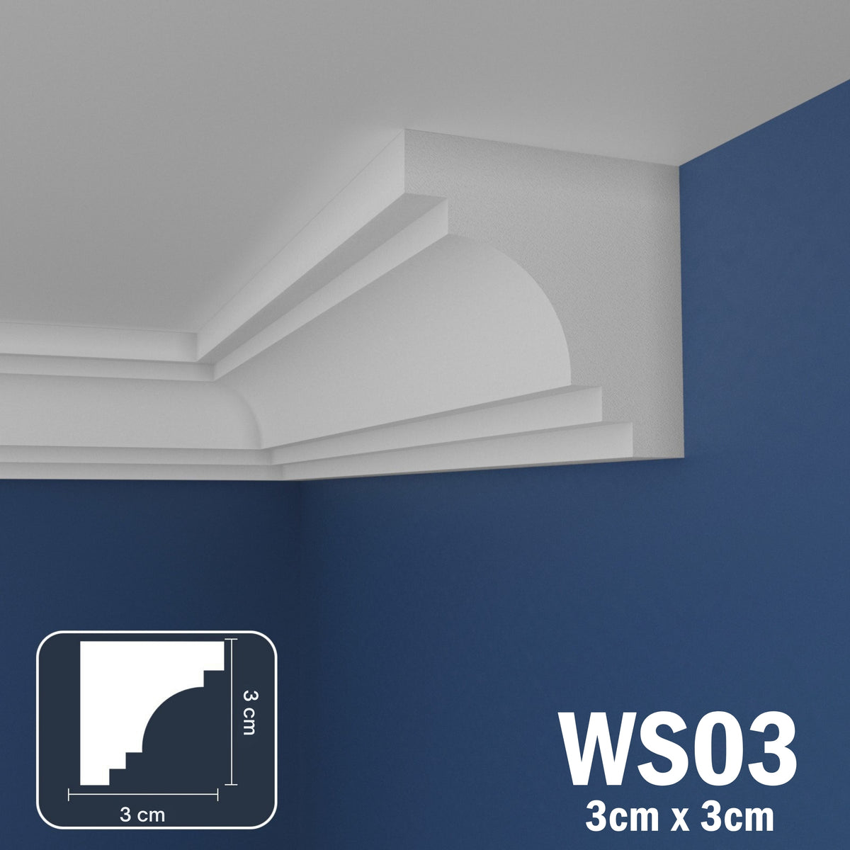 Coving for Ceilings Cornice XPS Extruded Polystyrene WS03