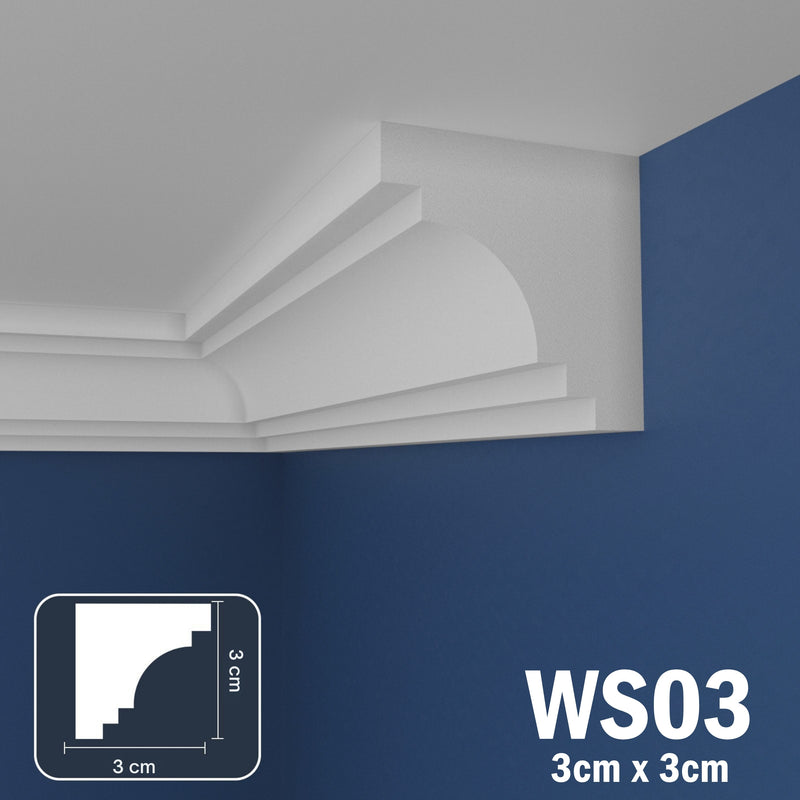Coving for Ceilings Cornice XPS Extruded Polystyrene WS03