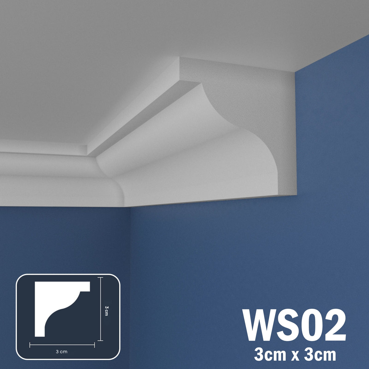 Coving for Ceilings Cornice XPS Extruded Polystyrene WS02