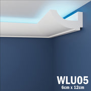 LED Coving for Ceilings Cornice XPS Extruded Polystyrene WLU05