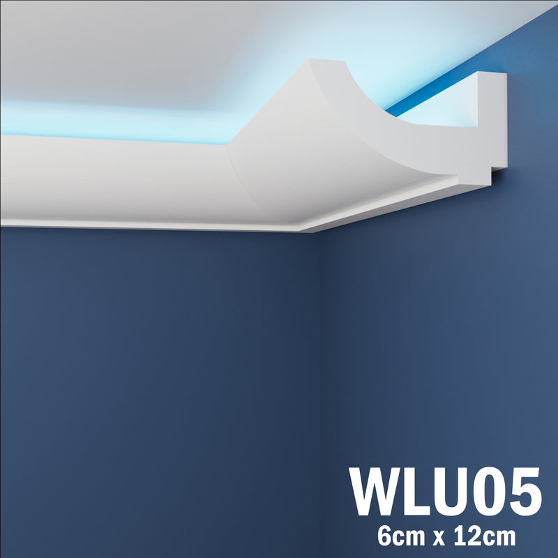LED Coving for Ceilings Cornice XPS Extruded Polystyrene WLU05