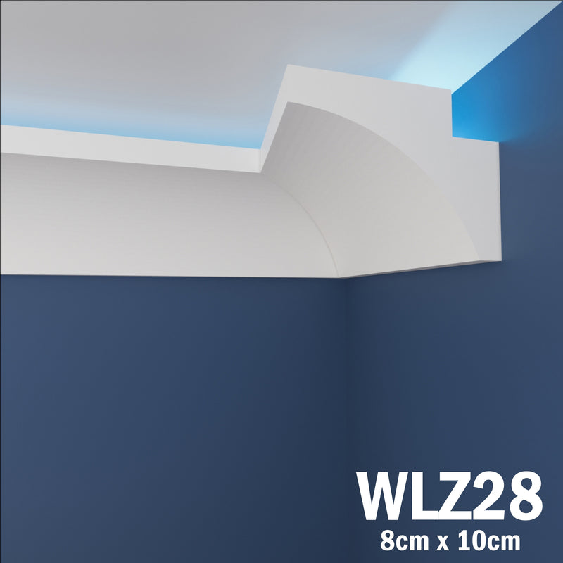 LED Coving for Ceilings Cornice XPS Extruded Polystyrene WLZ28