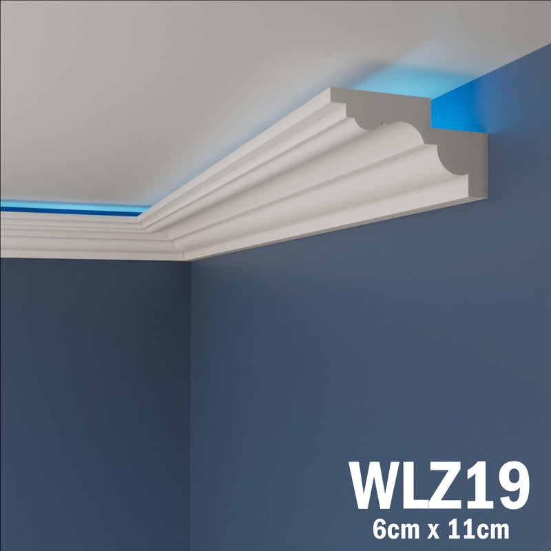 LED Coving for Ceilings Cornice XPS Extruded Polystyrene WLZ19