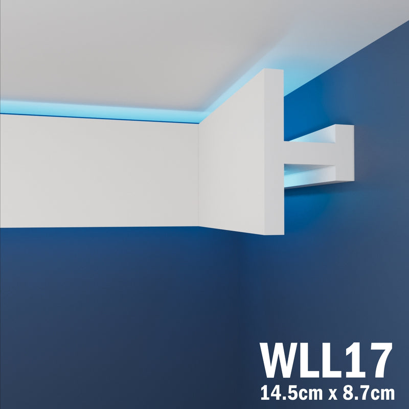 LED Coving for Ceilings Cornice XPS Extruded Polystyrene WLL17