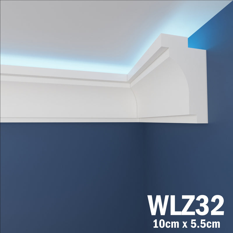 LED Coving for Ceilings Cornice XPS Extruded Polystyrene WLZ32