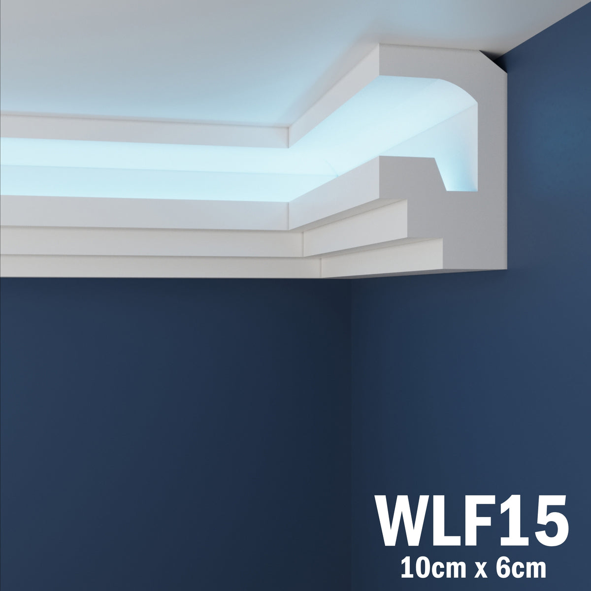 LED Coving for Ceilings Cornice XPS Extruded Polystyrene WLF15