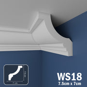 Coving for Ceilings Cornice XPS Extruded Polystyrene WS18