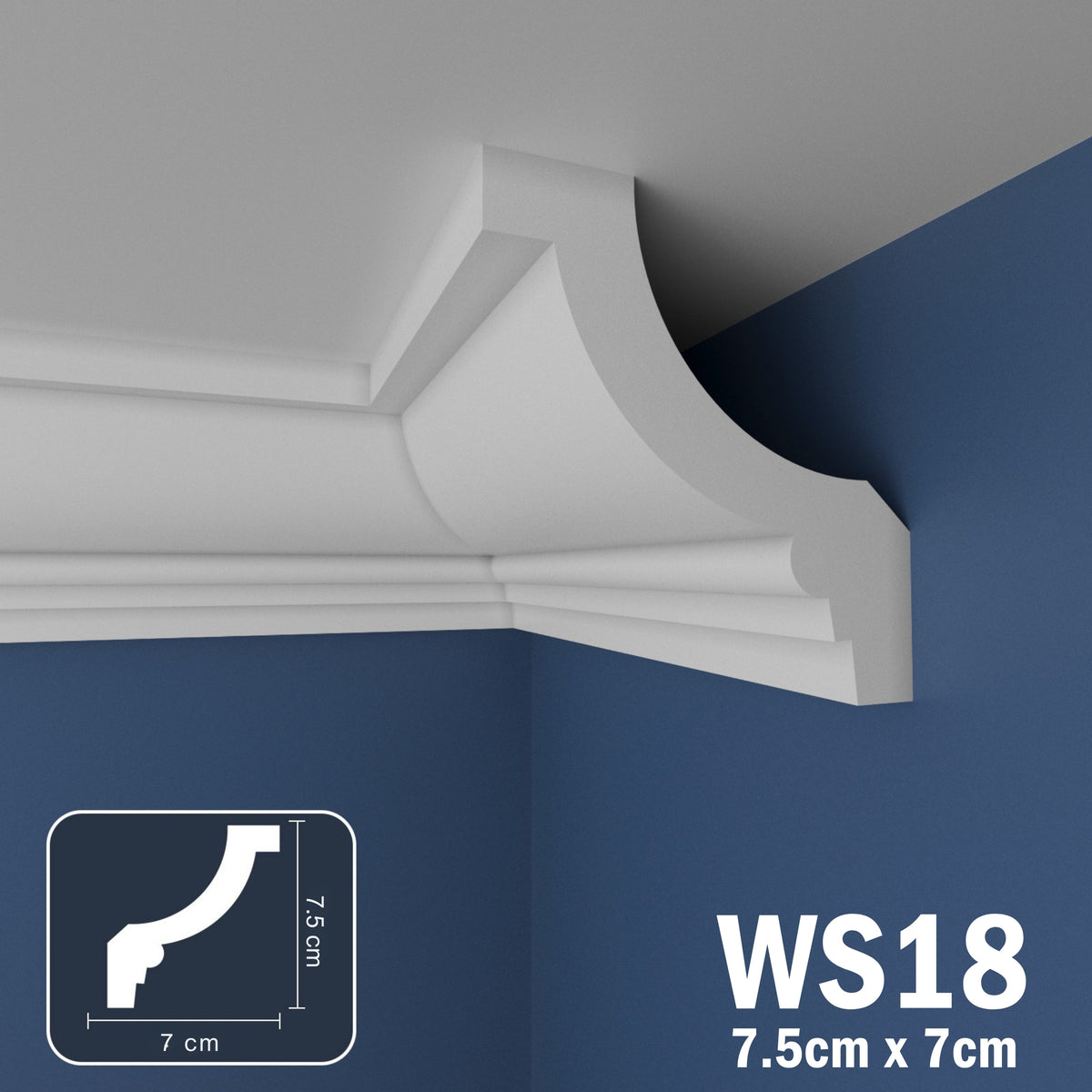 Coving for Ceilings Cornice XPS Extruded Polystyrene WS18