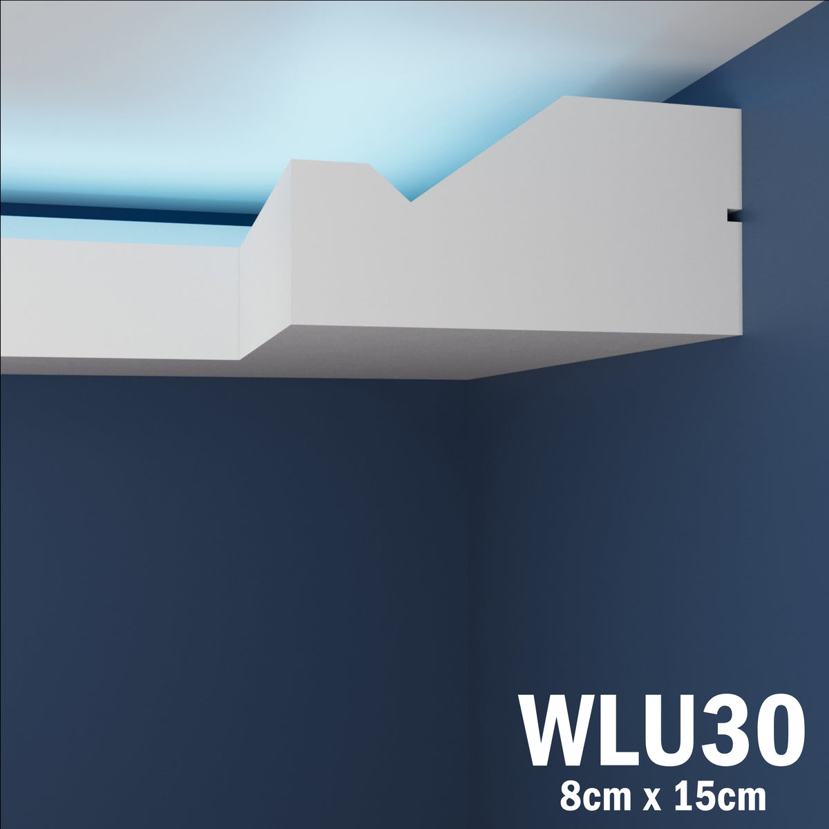 LED Coving for Ceilings Cornice XPS Extruded Polystyrene WLU30