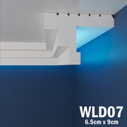 LED Coving for Ceilings Cornice XPS Extruded Polystyrene WLD07