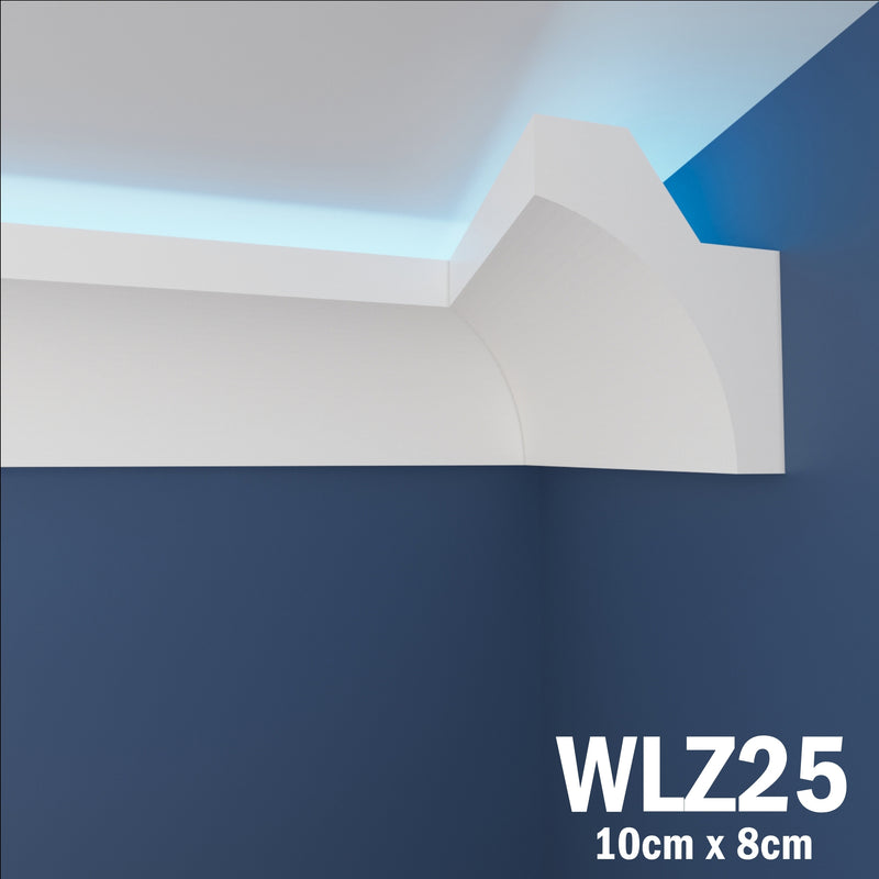 LED Coving for Ceilings Cornice XPS Extruded Polystyrene WLZ25