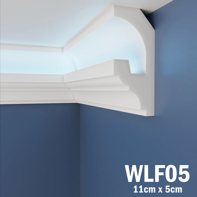 LED Coving for Ceilings Cornice XPS Extruded Polystyrene WLF05