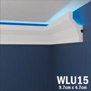 LED Coving for Ceilings Cornice XPS Extruded Polystyrene WLU15