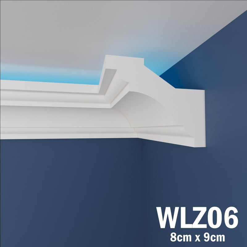 LED Coving for Ceilings Cornice XPS Extruded Polystyrene WLZ06