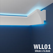 WLL01 Series XPS Cornice Coving – Decorative Coving Moulding for Ceilings, Lightweight Paintable Ceiling Coving Trim, Easy DIY Installation, Durable and Moisture Resistant