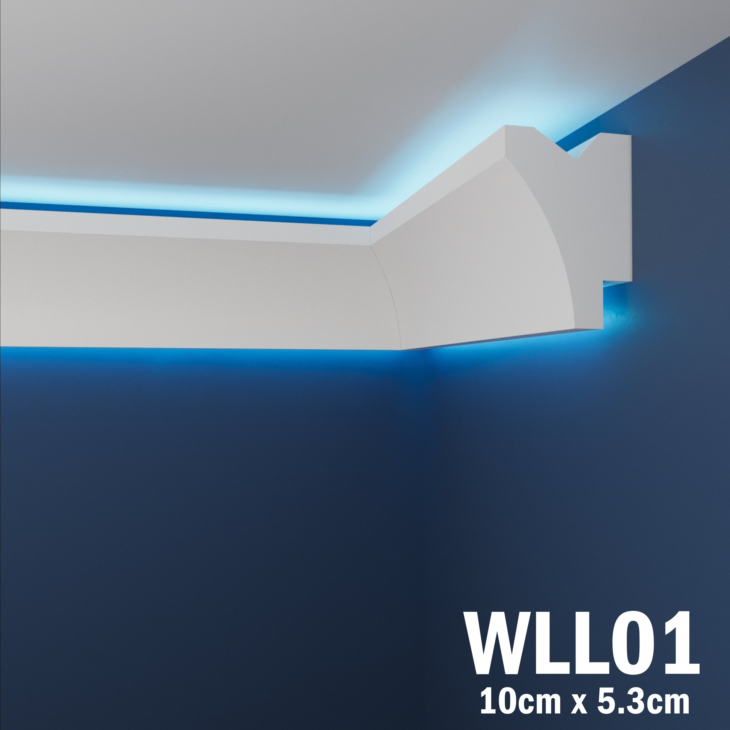 WLL01 Series XPS Cornice Coving – Decorative Coving Moulding for Ceilings, Lightweight Paintable Ceiling Coving Trim, Easy DIY Installation, Durable and Moisture Resistant