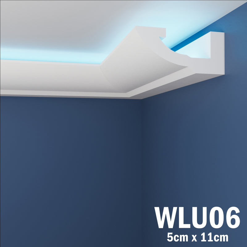 LED Coving for Ceilings Cornice XPS Extruded Polystyrene WLU06