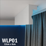 WLP01 Series XPS Cornice Coving – Decorative Coving Moulding for Ceilings, Lightweight Paintable Ceiling Coving Trim, Easy DIY Installation, Durable and Moisture Resistant