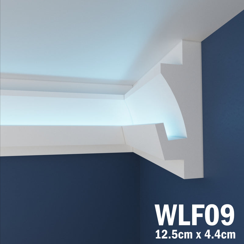 LED Coving for Ceilings Cornice XPS Extruded Polystyrene WLF09