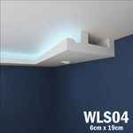 WLS04 Series XPS Cornice Coving – Decorative Coving Moulding for Ceilings, Lightweight Paintable Ceiling Coving Trim, Easy DIY Installation, Durable and Moisture Resistant