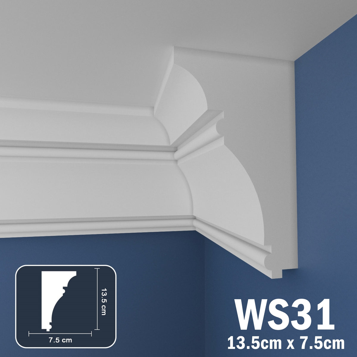 Coving for Ceilings Cornice XPS Extruded Polystyrene  WS31